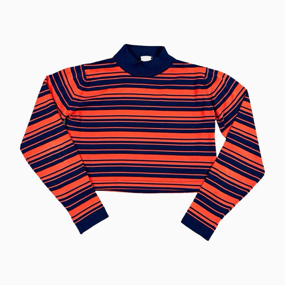 True Vintage 1950s-60s Danskin Women’s Pullover Size S Striped Crewneck Shirt